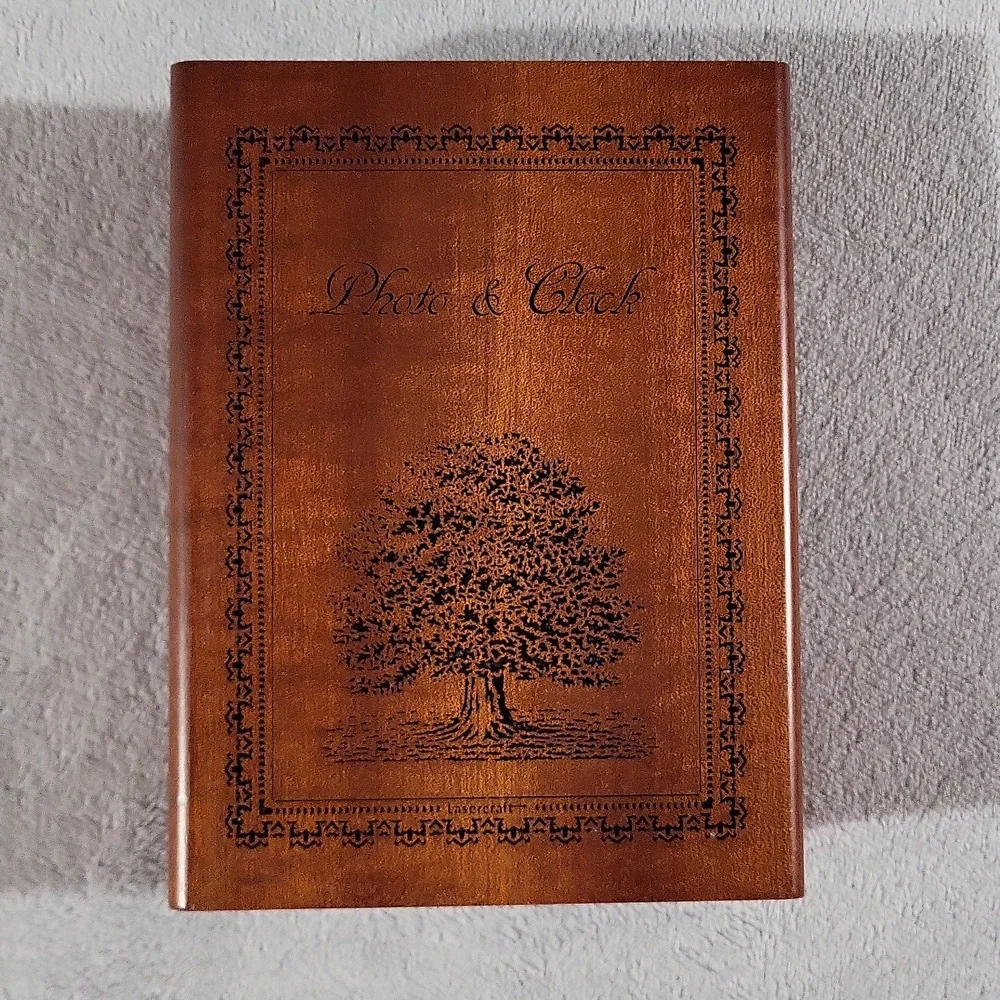 Wooden Clock Photo Frame 